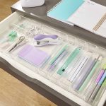 STORi SimpleSort 10-Piece Stackable Clear Drawer Organizer Set | Multi-size Trays | Makeup Vanity Storage Bins and Office Desk Drawer Dividers | Made in USA - Image 4